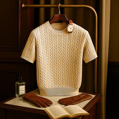 Lusso Cable-Knit Shirt