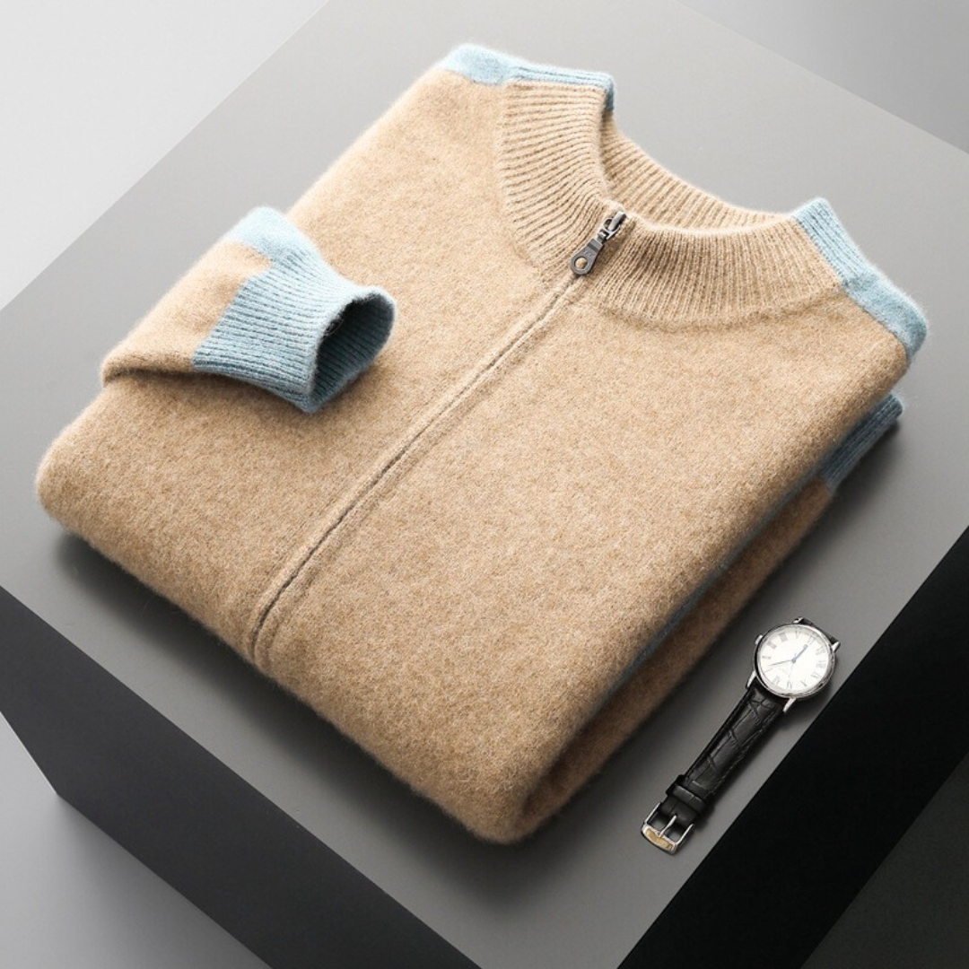 Cenzo Cashmere Zip-Up