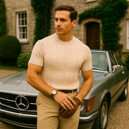 Lusso Cable-Knit Shirt