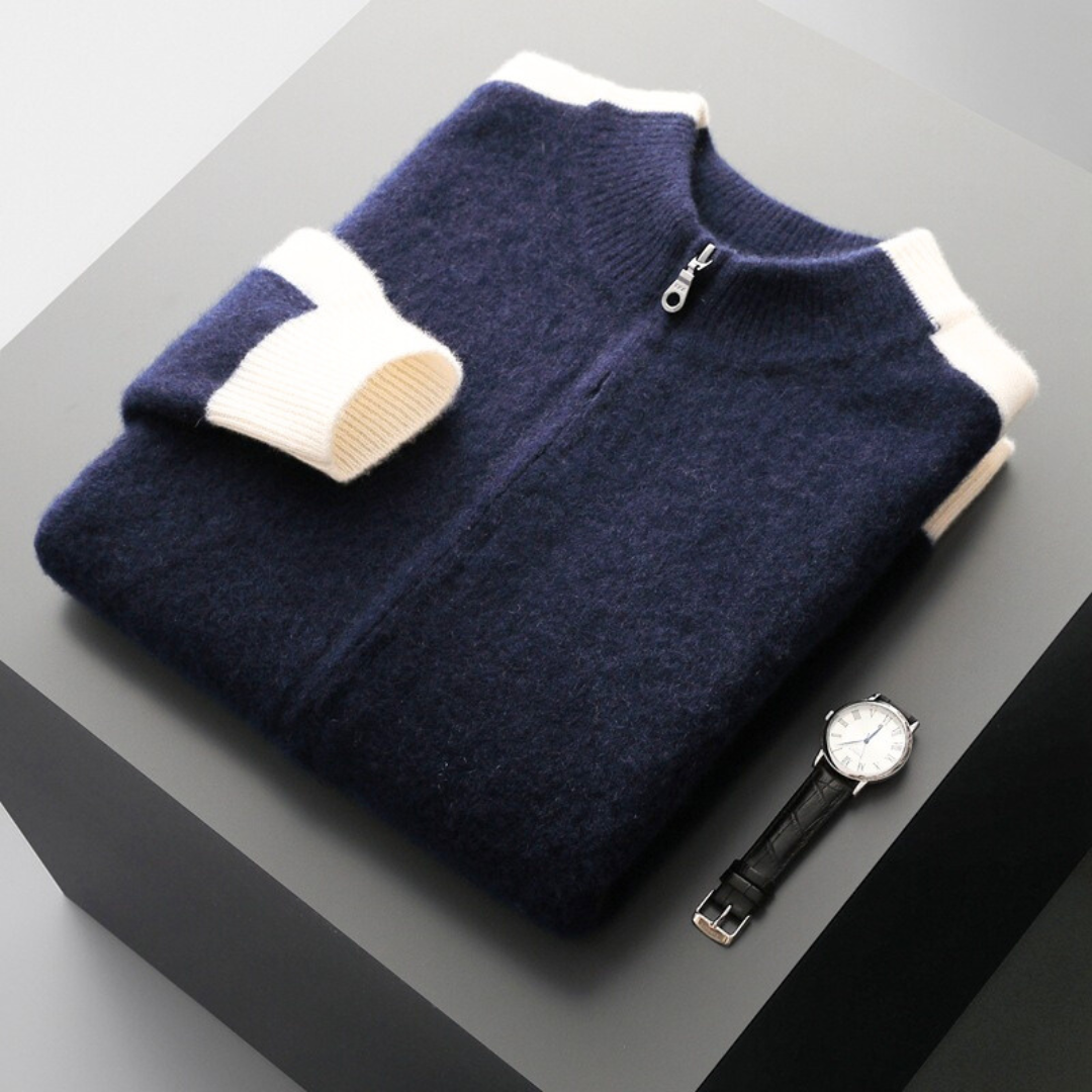 Cenzo Cashmere Zip-Up