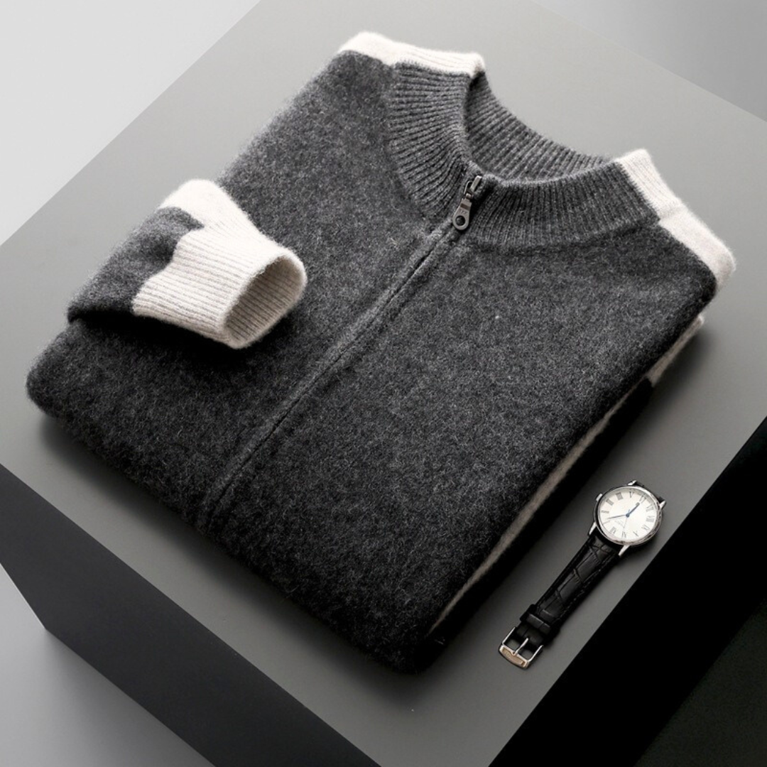 Cenzo Cashmere Zip-Up