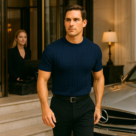 Lusso Cable-Knit Shirt